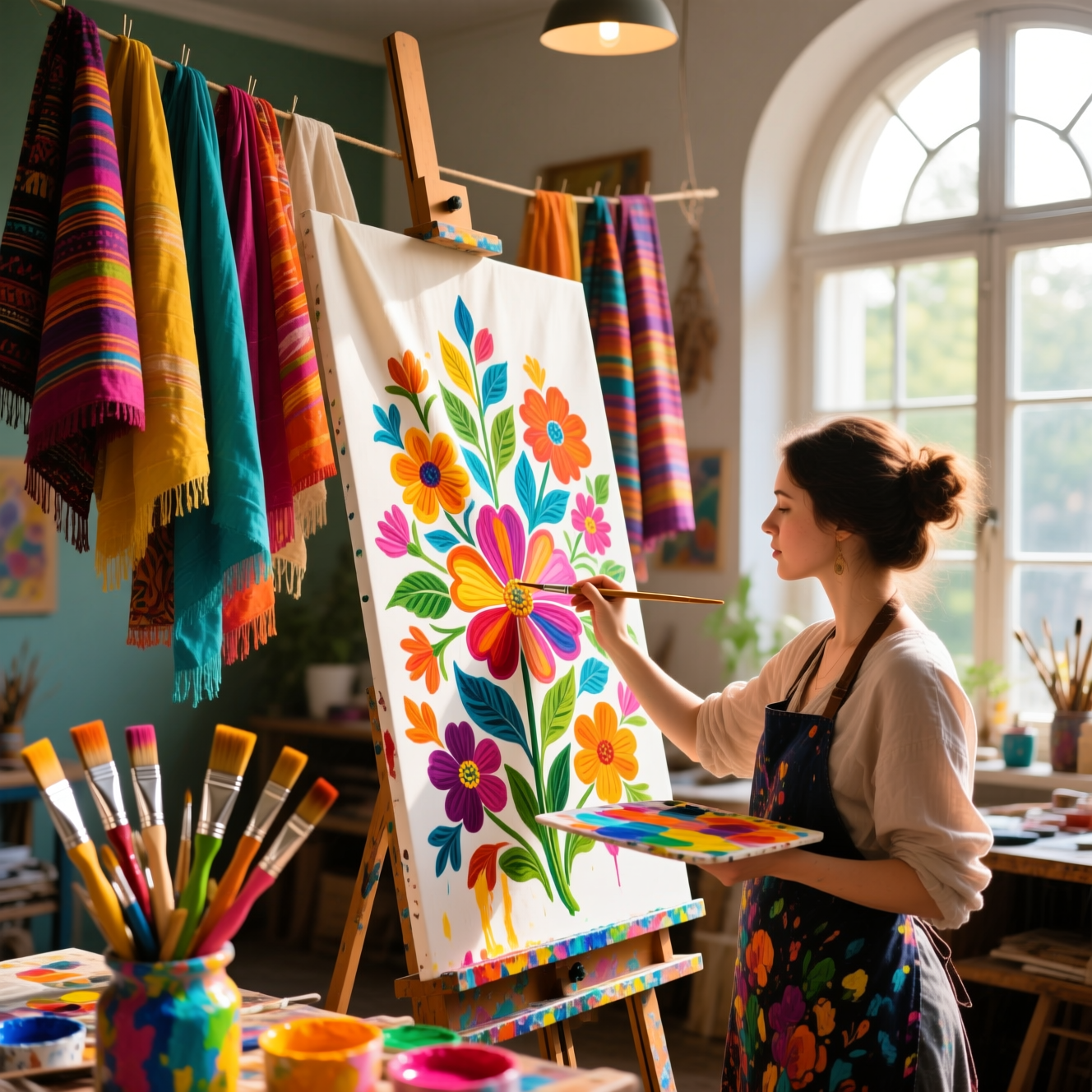 6. سرفصل‌های درسی دوره آموزش نقاشی روی پارچه 