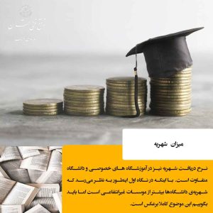  ۶. میزان شهریه